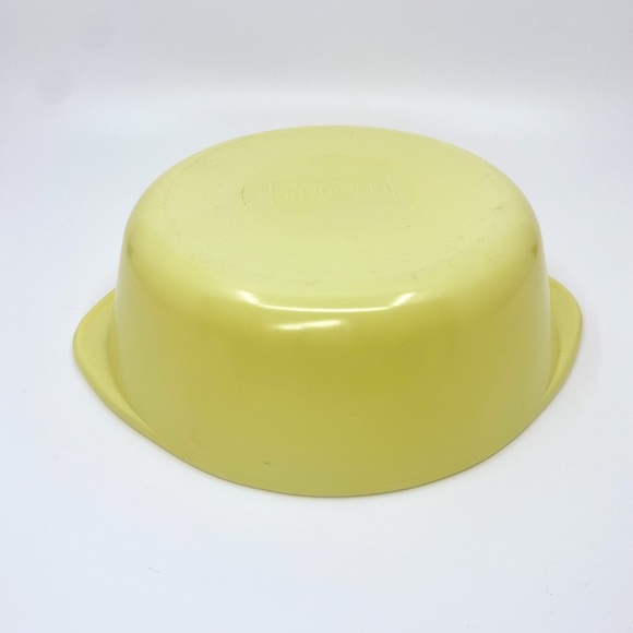 💛 Vintage Glasbake J514 Yellow 2 Qt Casserole Dish w/ Lid Buttery Pastel MCM 💛 - Picture 8 of 15